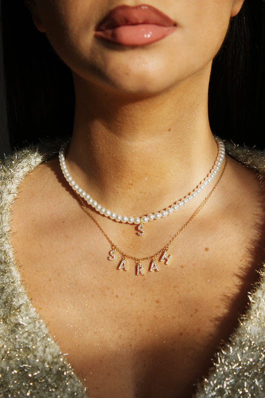 Collier charms - Initial Glow